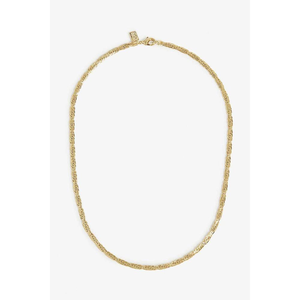 NEW CRYSTAL HAZE mommo woven chain necklace in gold